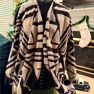 Lucky Brand Black and Cream Cardigan